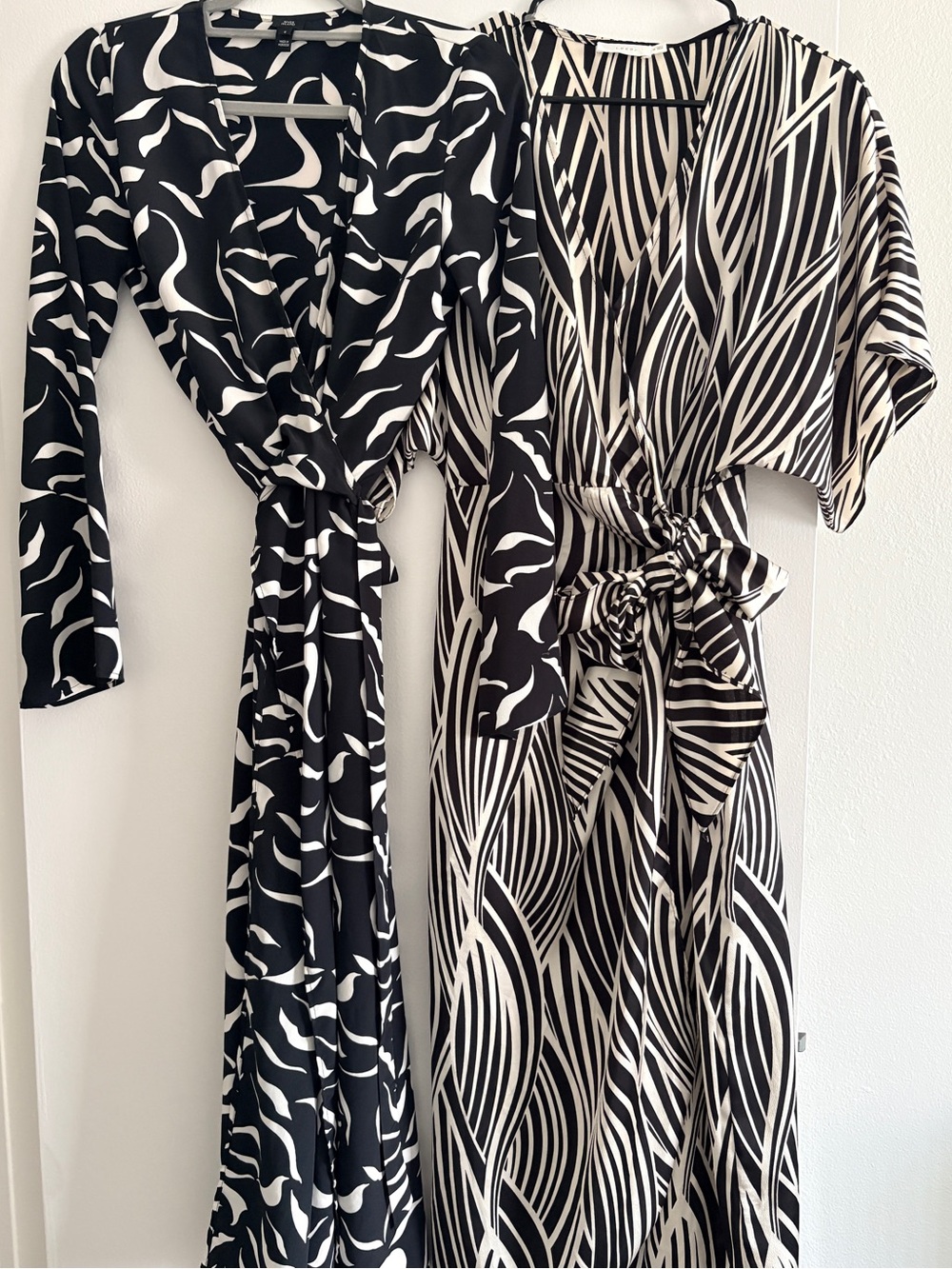 River Island & Lush Black and White Abstract Print Pair of Dresses